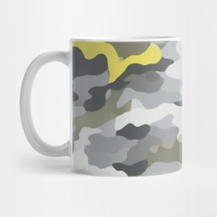 YELLOW AND WHITE CAMO DESIGN Mug